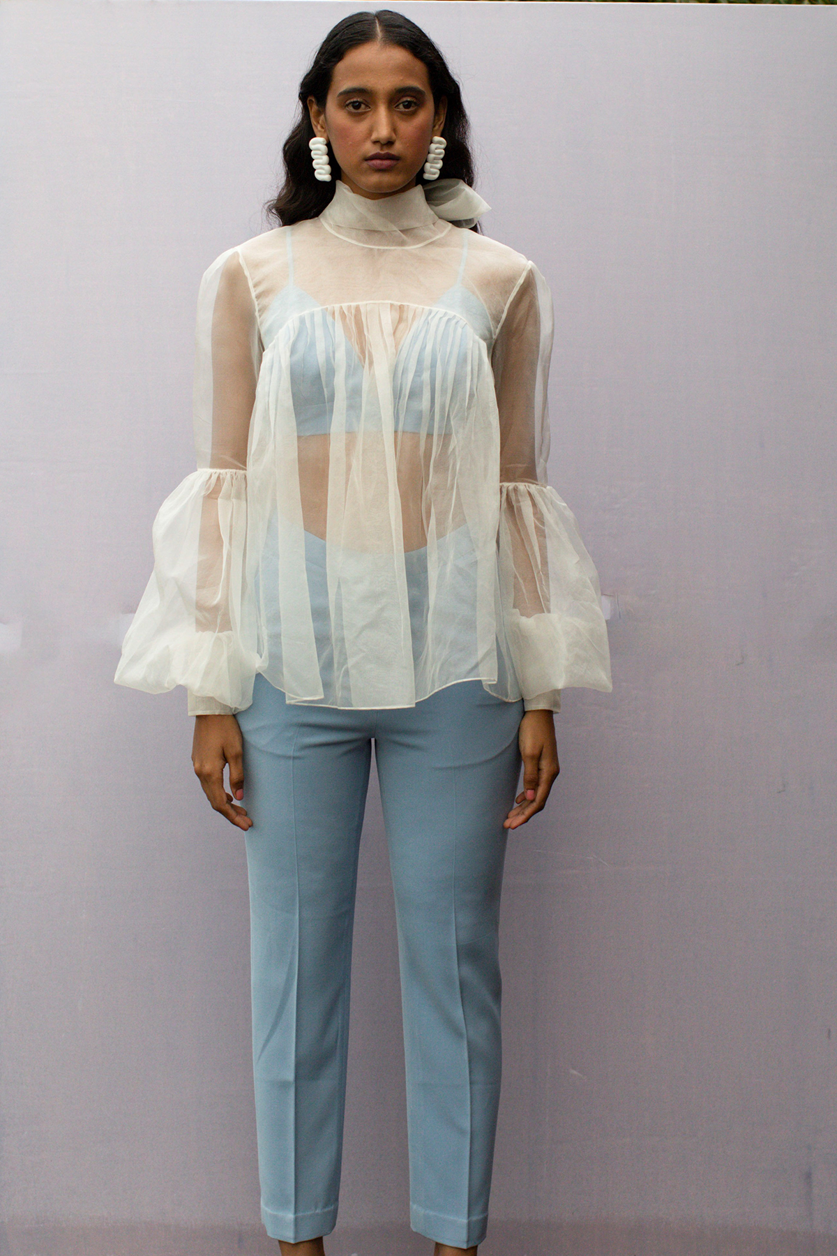 Ice Blue Cigaratte Pants