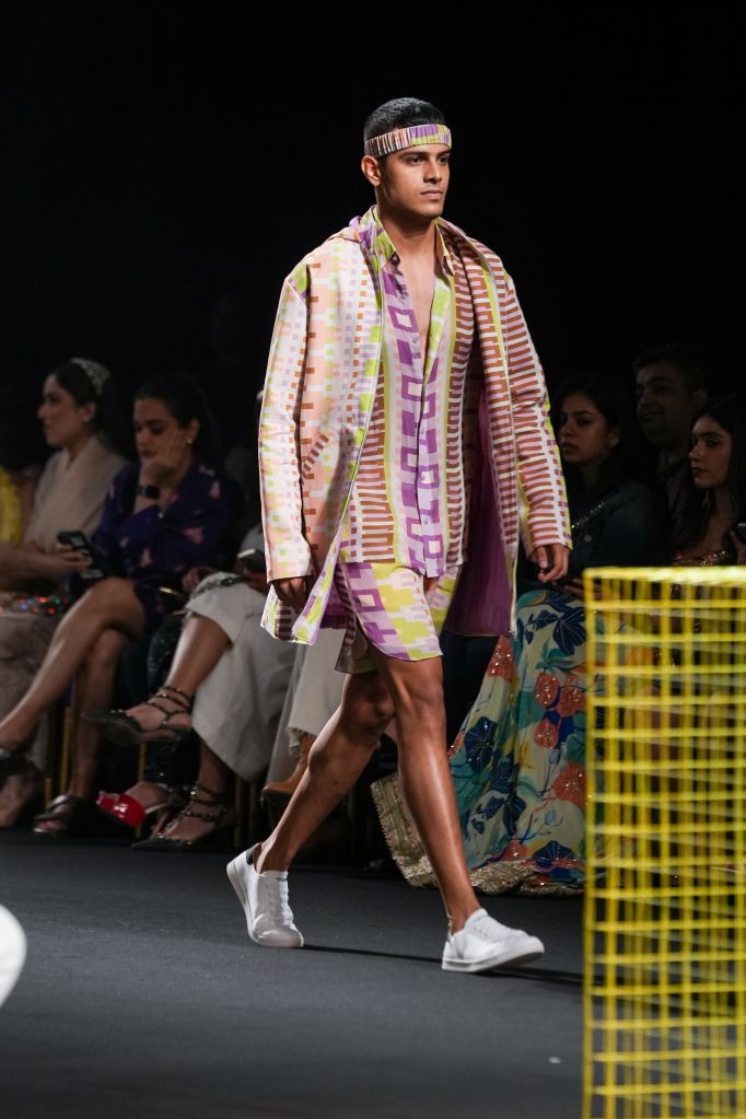 Geometric Printed Shirt and Shorts Set