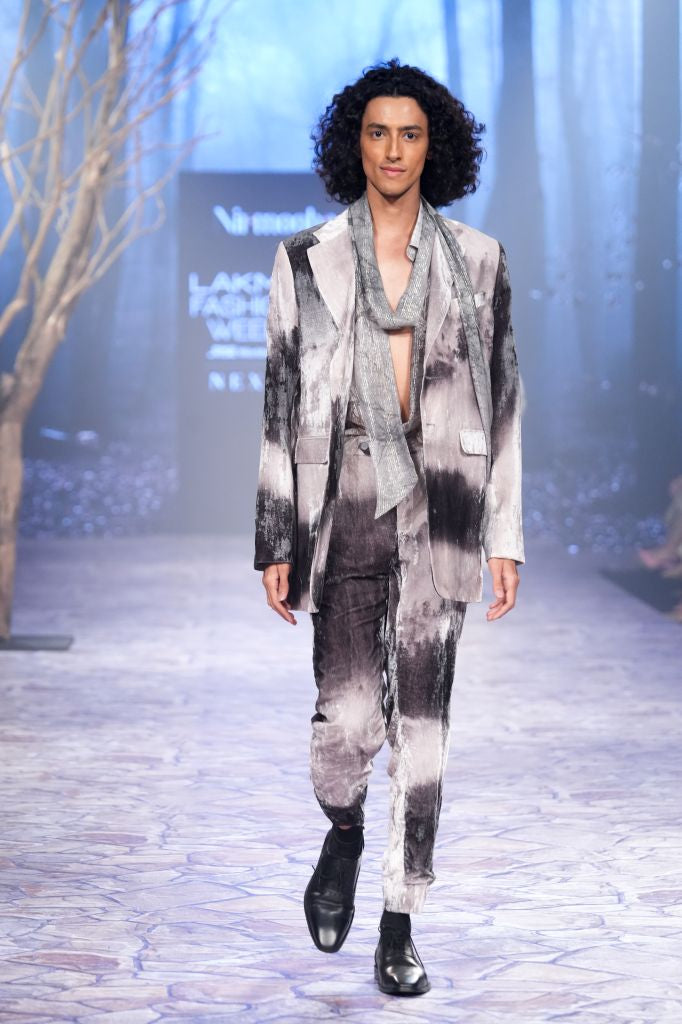 Velvet Printed Pants