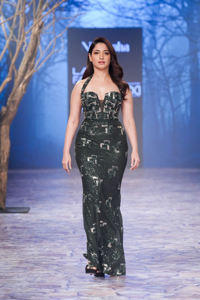 Embroidered Cocktail Gown