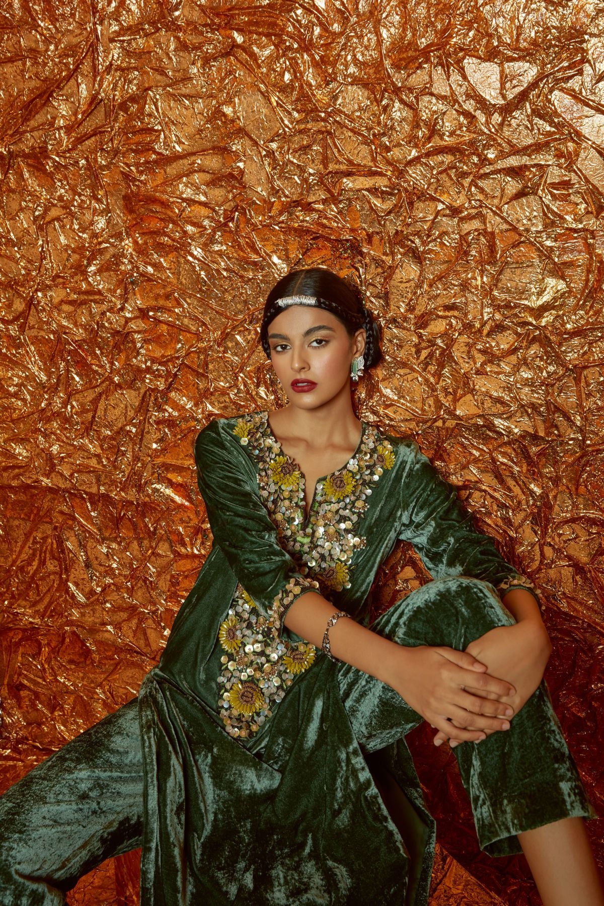 Emboriederd Kurta Set