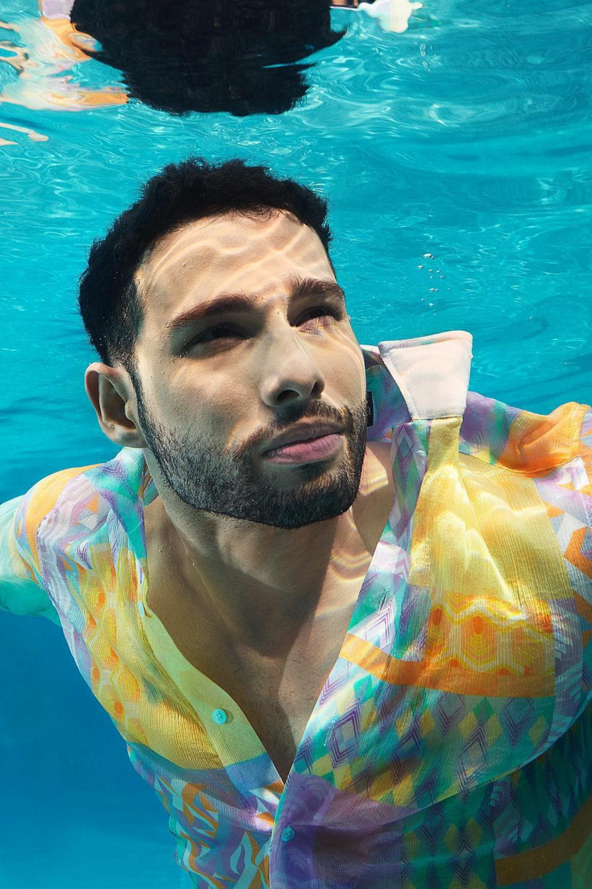 Siddhant Chaturvedi in Multi-Geo Printed Shirt