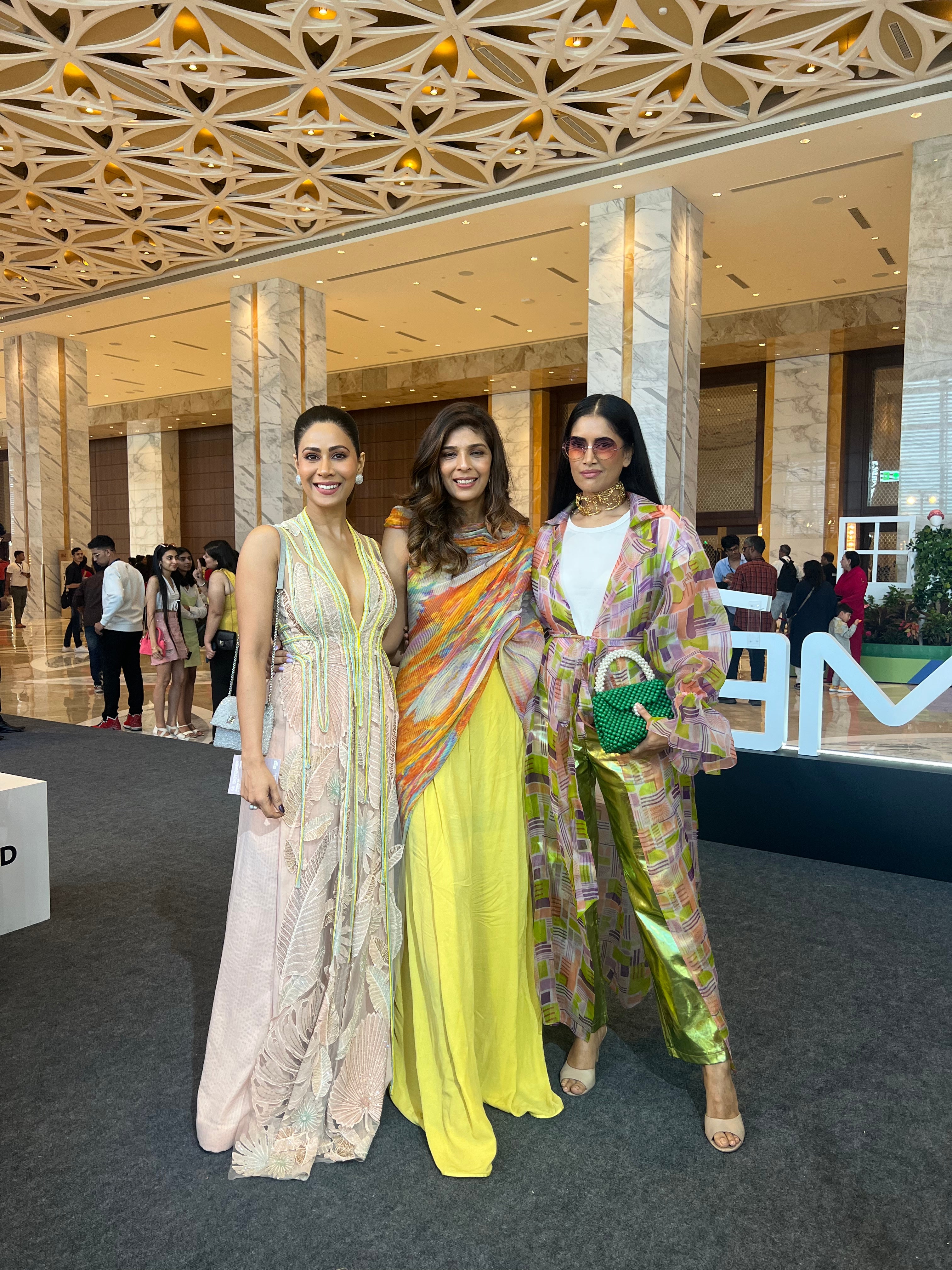 Alisha Pekha in Geometic Printed Organza Trench with Belt from Magical Wilderness Collection