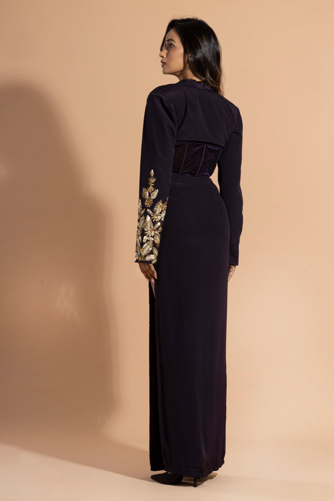 Royal Crop Blazer Set