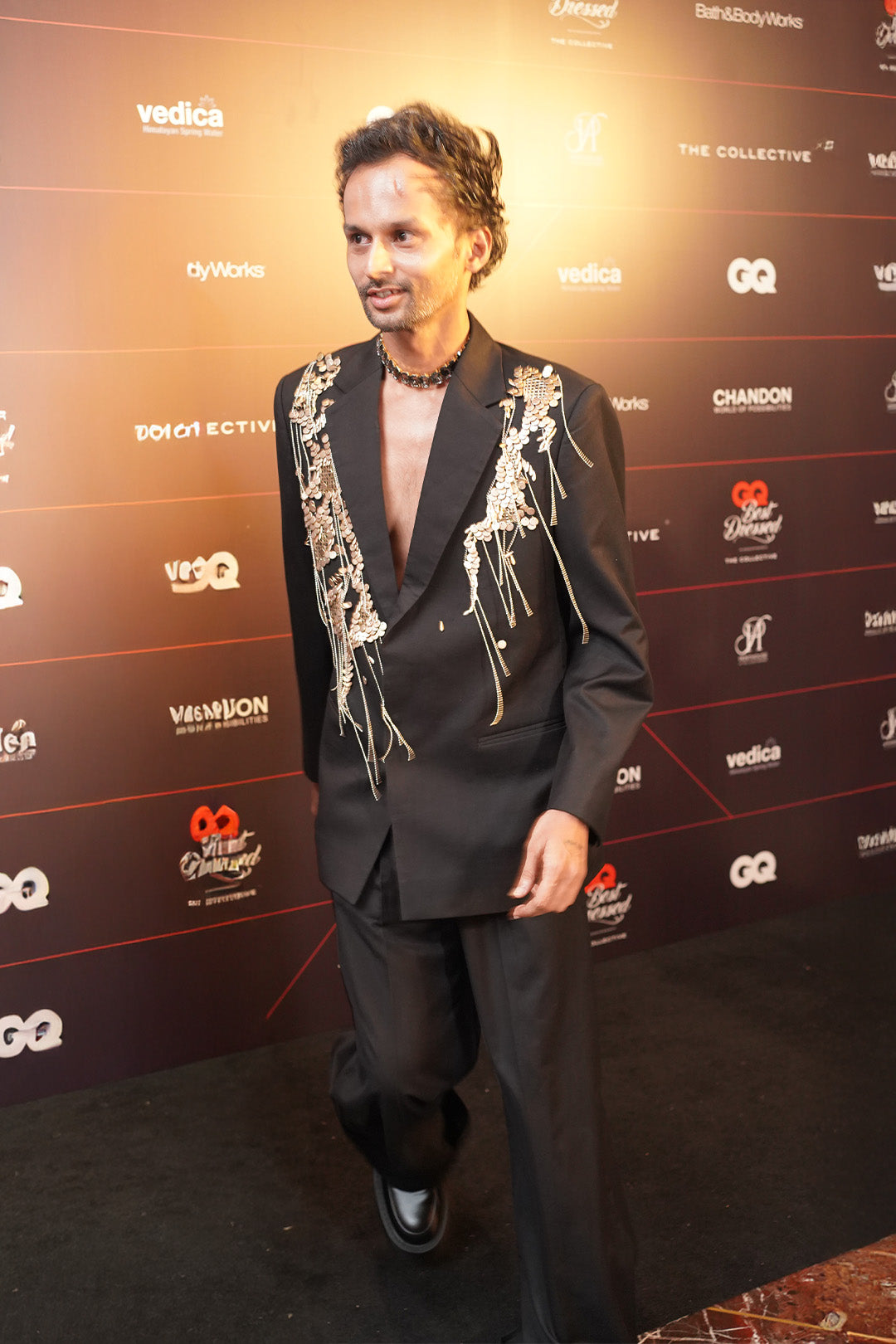 Sanjay Kumar Dauhaliya in our Carbon Hand Embriodered Blazer  Carbon Flared Pants from Matrix Collection