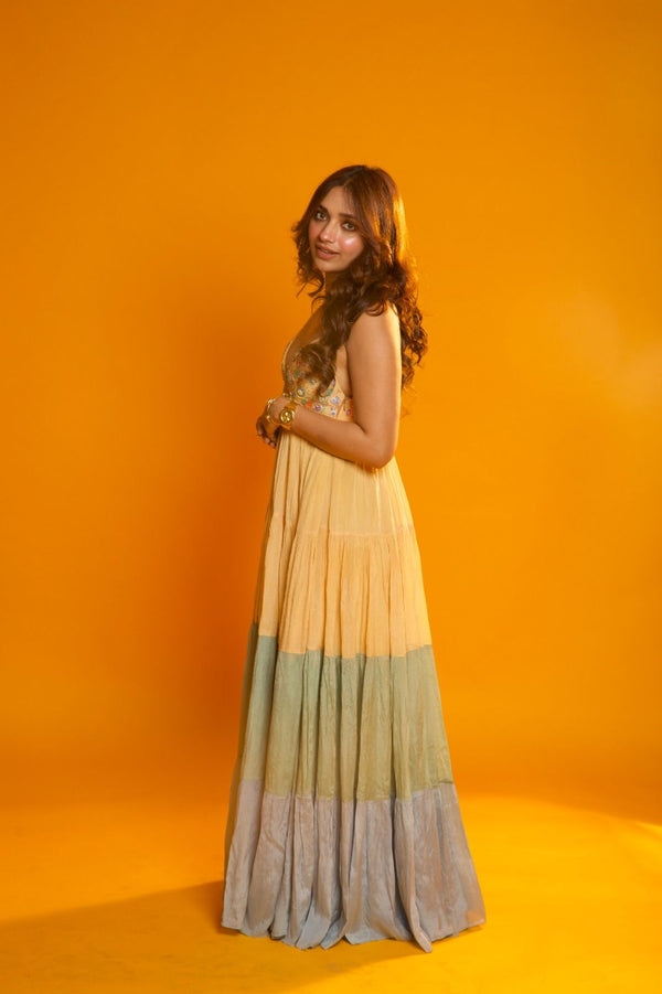 Jiya Shankar in our Tiered Maxi Dress from Retro-Spection Collection