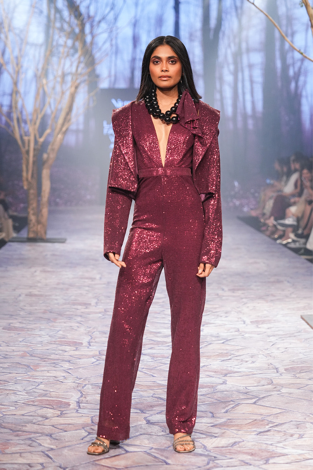 Sequin Jumpsuit & Crop Blazer