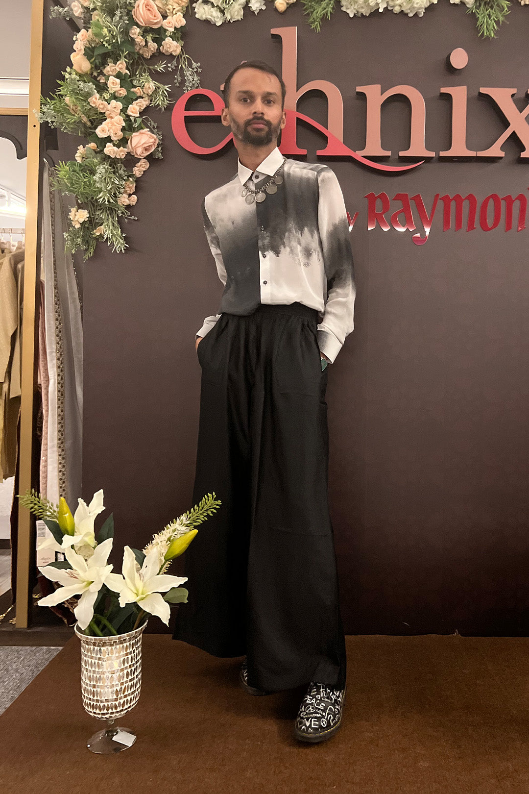 Sanjay Dauhaliya in our Printed Crepe Shirt from Matrix Collection