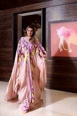 Deepshika in our Printed Oversized Kaftan from Magical Wilderness Collection