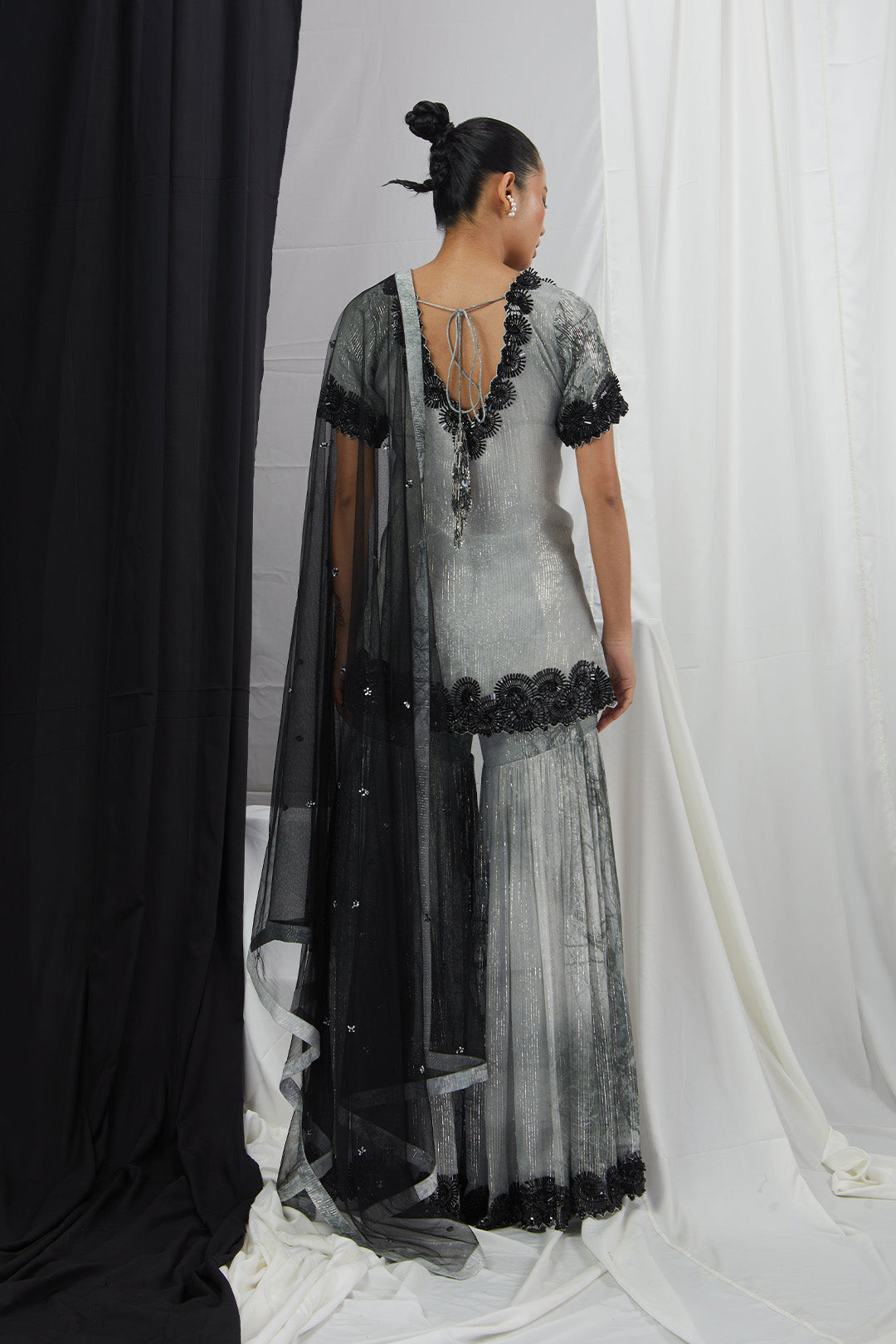 Forest Printed Embellished Sharara Set with Dupatta