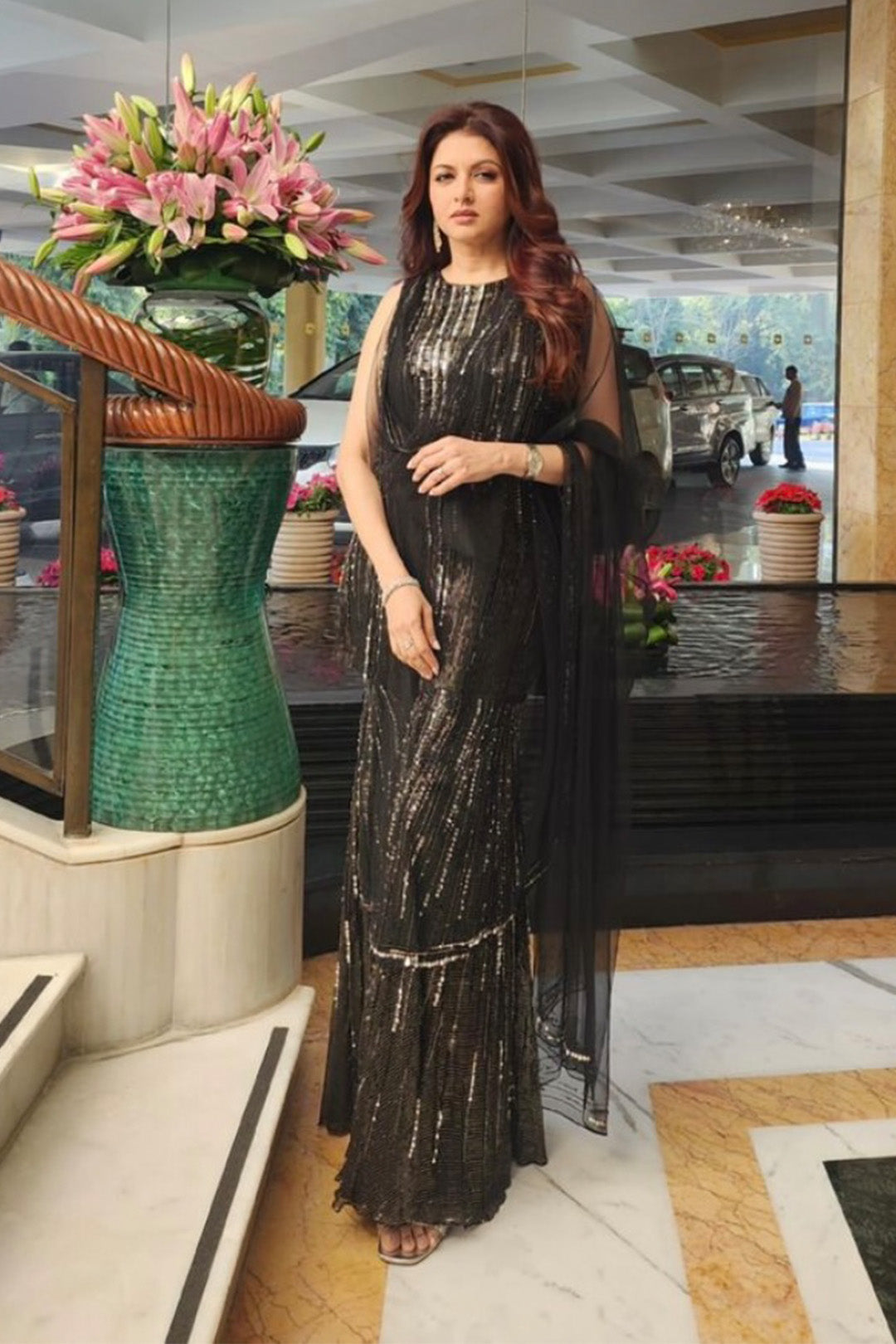 Bhagyashree in our Embriodered Sharara Set with Dupatta from Matrix