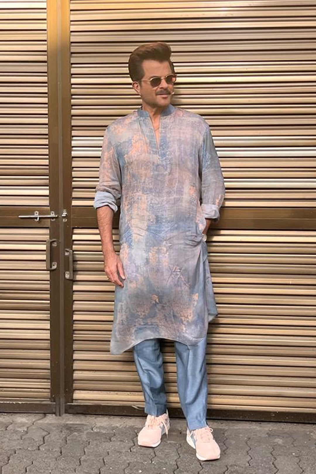 Anil Kapoor in our Grey Printed Kurta with Pants from Ancienne