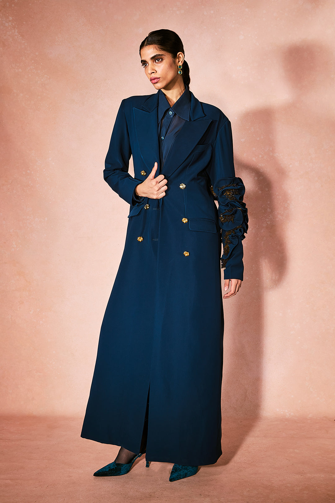 Midnight Blue Trench Set