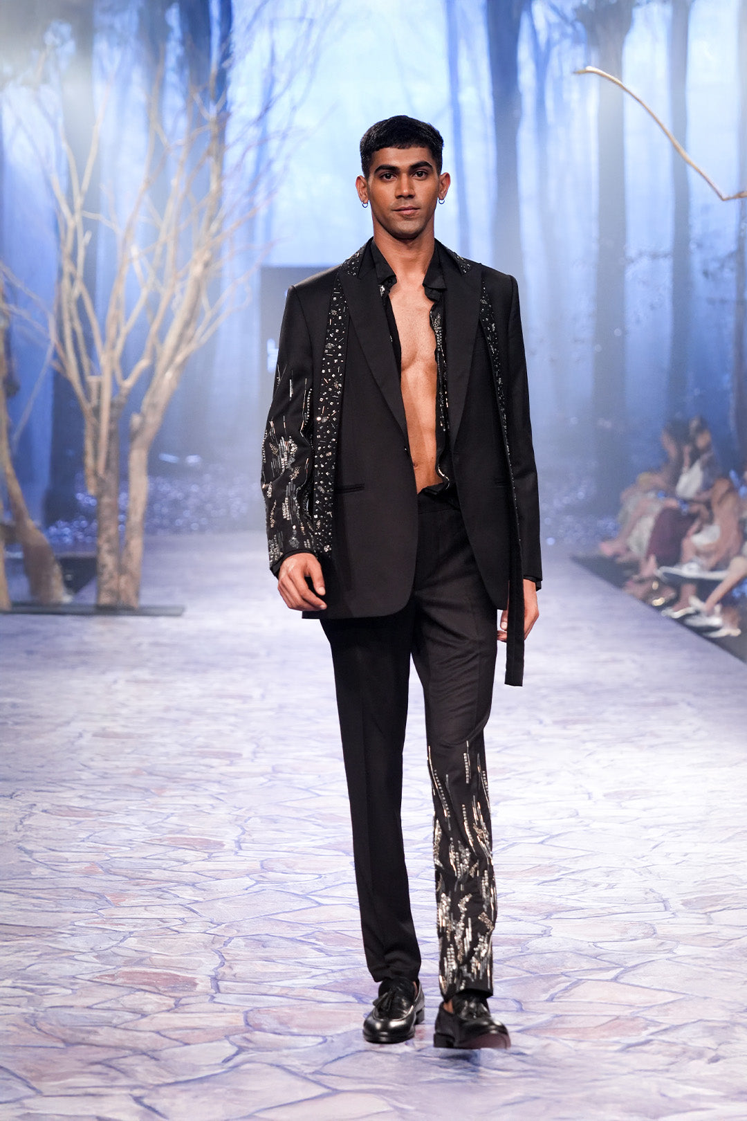 Embellished Blazer with Belt