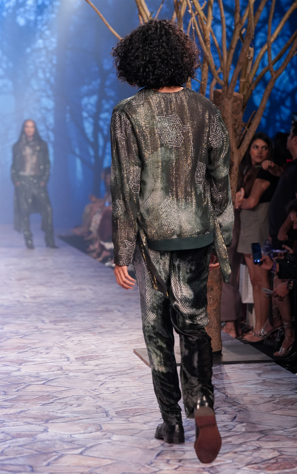 Embellished Printed Bomber Jacket