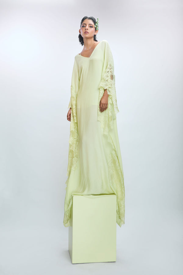 Kaftan with chatilley sleeve detailing