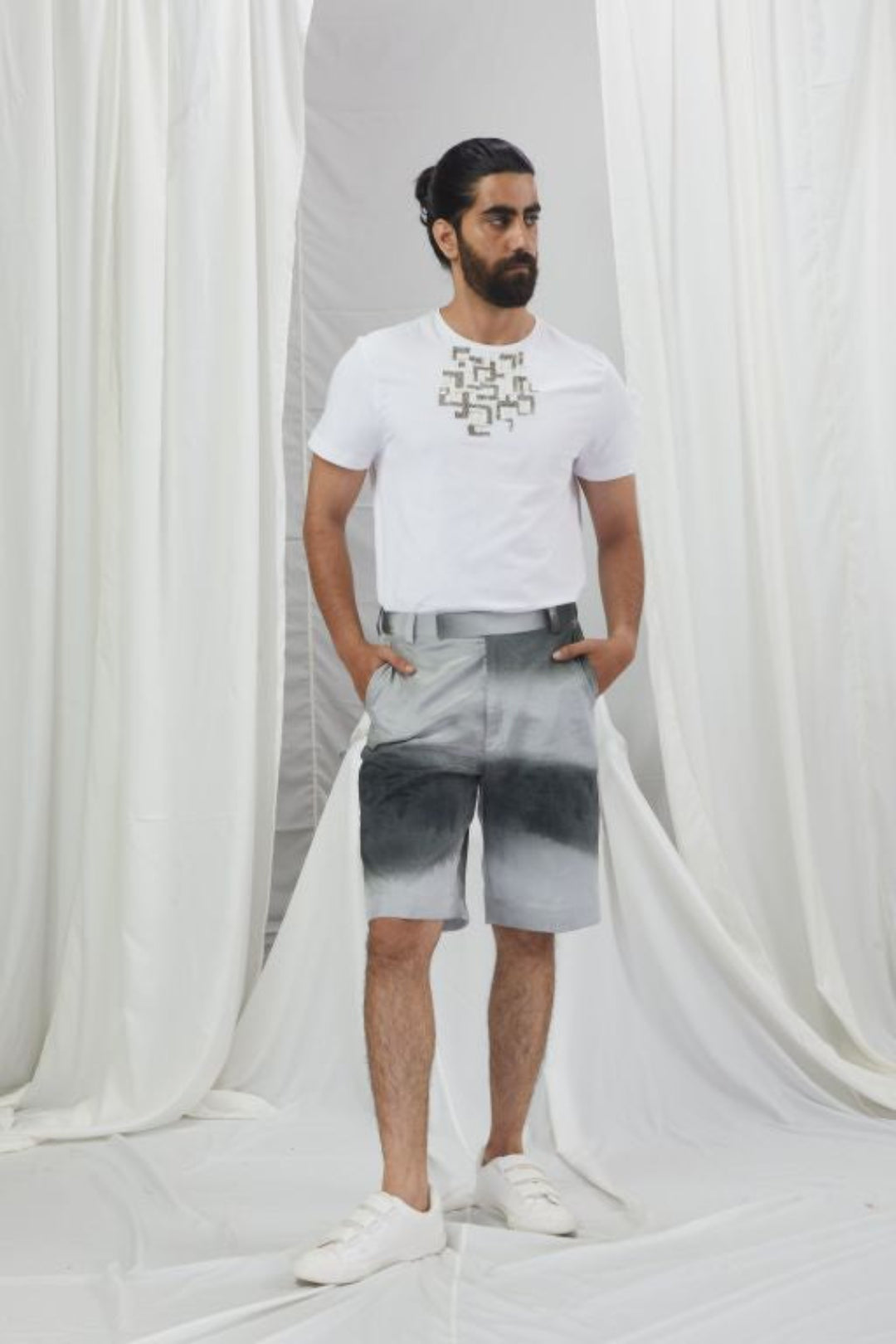 EggShell White Embellished T-Shirt