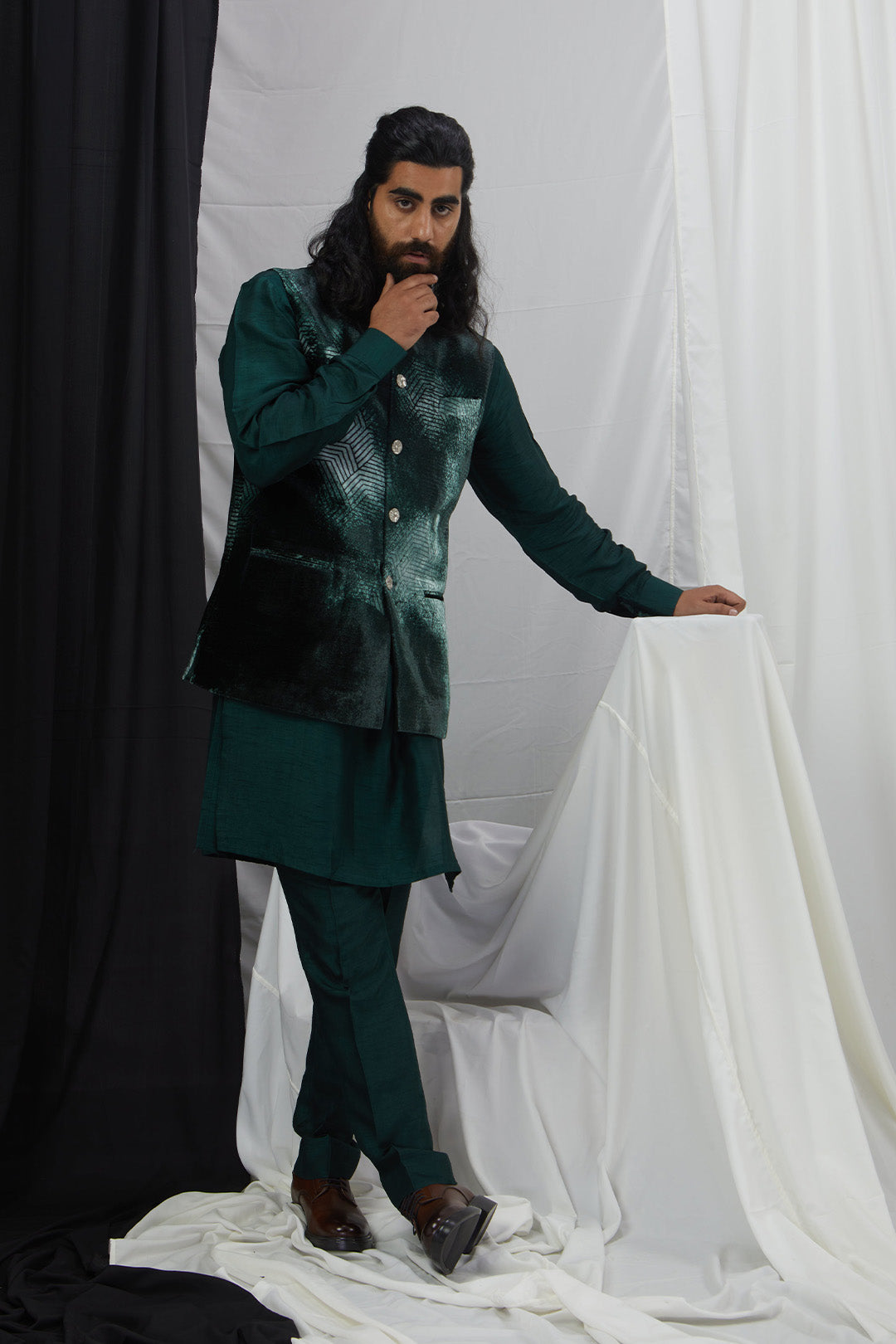 Kurta Set with Bandi