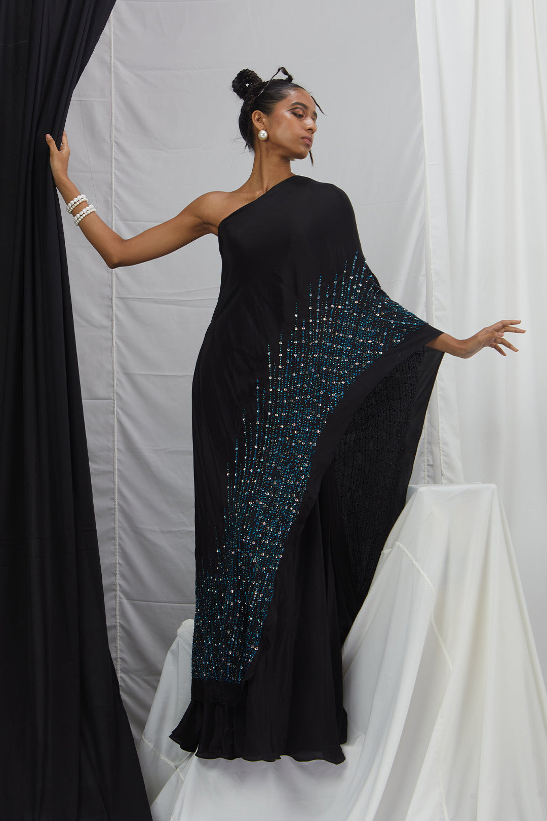 One Shoulder Asymmetrical Kaftan