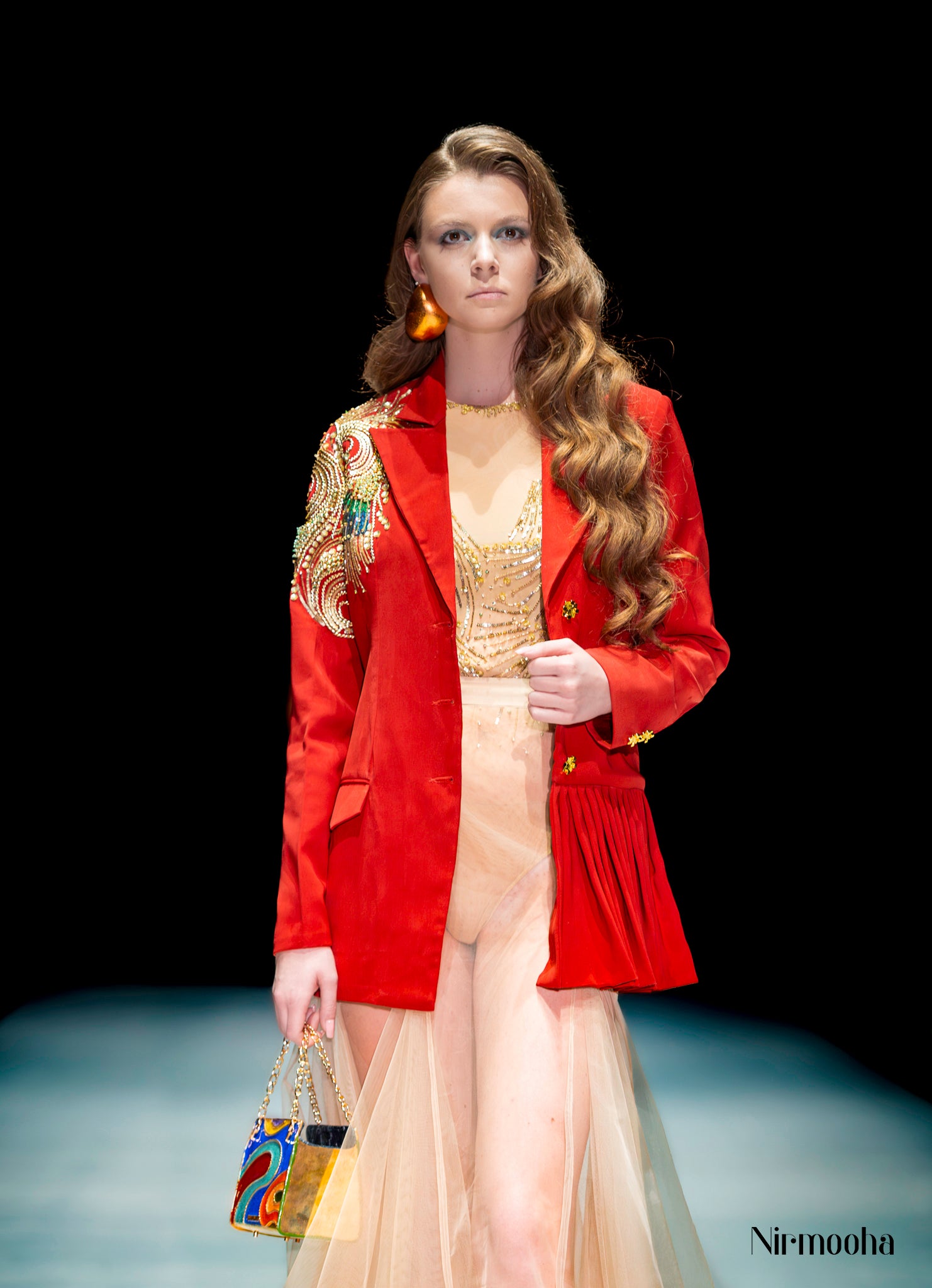 Flame Orange Blazer Set