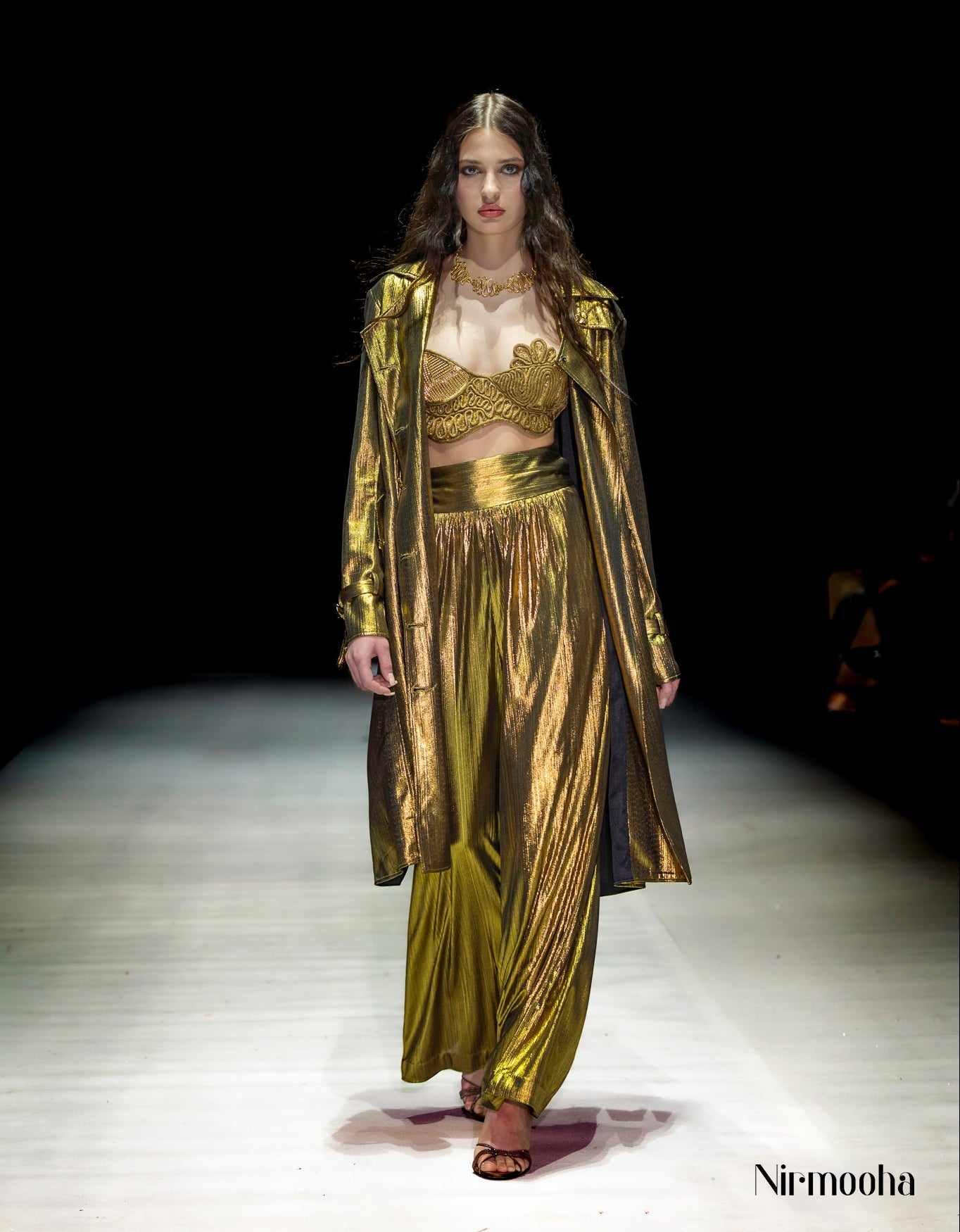 Molten Gold Metal Bralette set