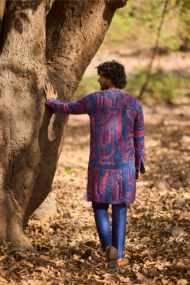 Indigo Maze Kurta Set