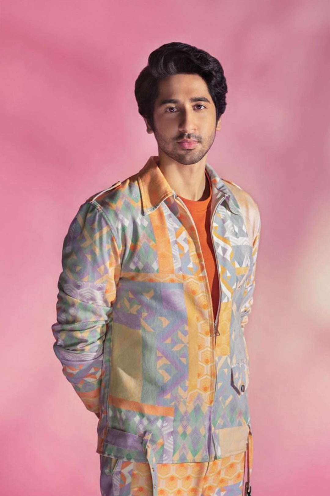 Vihaan Samat in our Multi-Geo Printed Denim Co-ord Set from Retro-Spection Collection