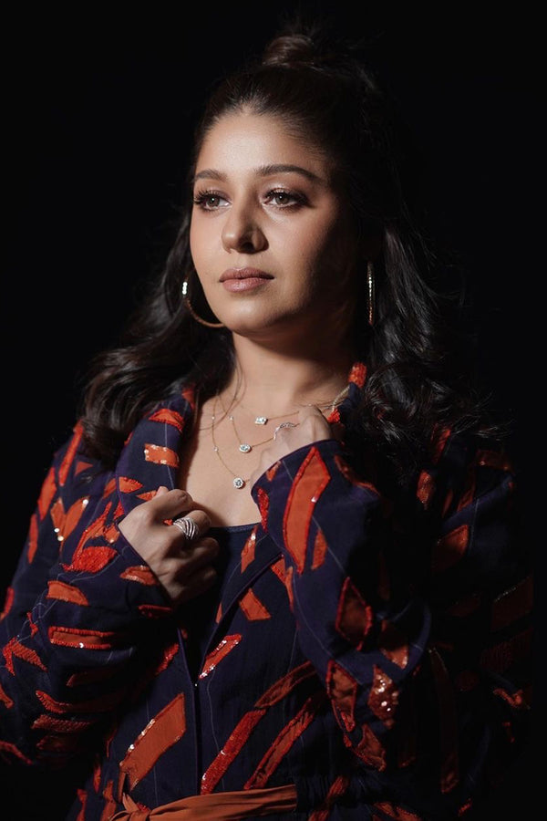 Sunidhi Chauhan In Printed Jacket & Printed Pants