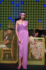 Lilac Draped Gown