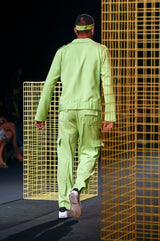 Lime Green Baggy Pants with Pocket detailing