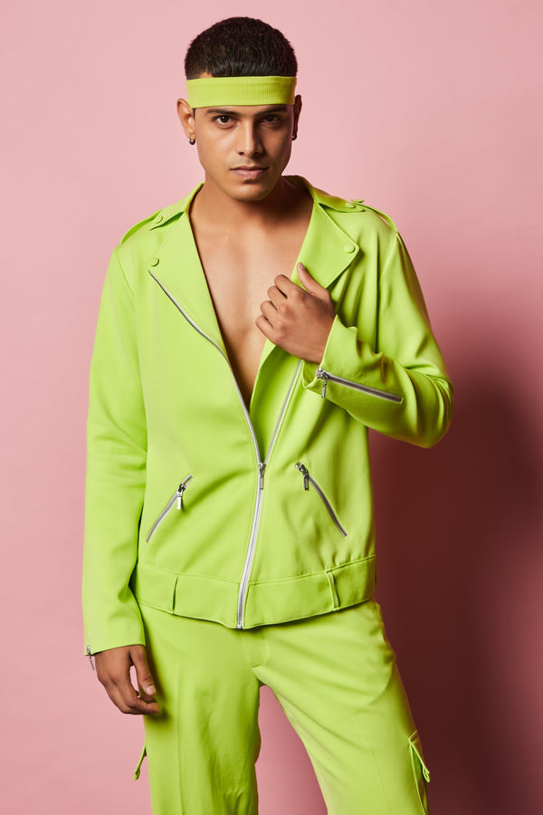 Lime Green Jacket with Belt