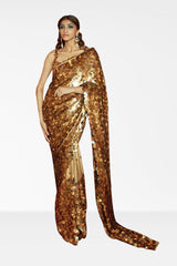 Gold Sequin Saree